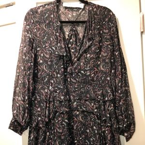 IRO Paris Printed Dress, Size 38. Worn Once